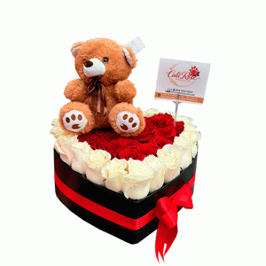 Corazon-de-Rosas-rojas-con-Peluche