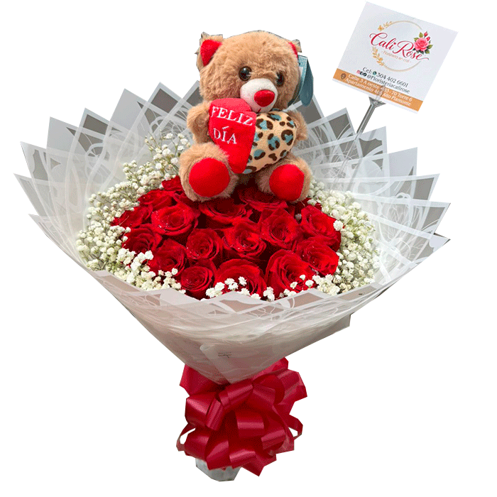 Ramo-Buchon-Rosas-Rojas-con-Osito