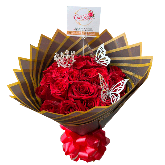 Ramo-de--Rosas-Rojas-con-Mariposas
