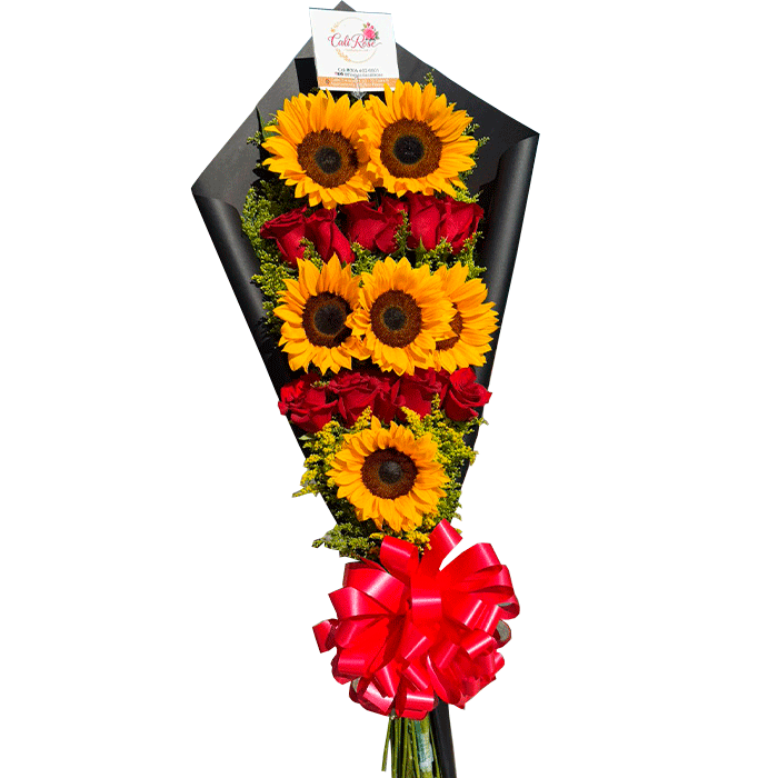 Ramo-de-girasoles-con-Rosas-Rojas