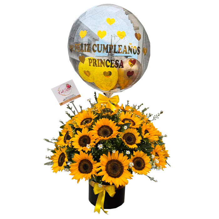 Ramo-Buchon-de-Girasoles-Feliz-Cumpleaños