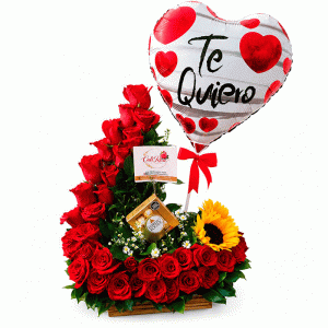 Ramo-de-Rosas-Rojas-con-Globo